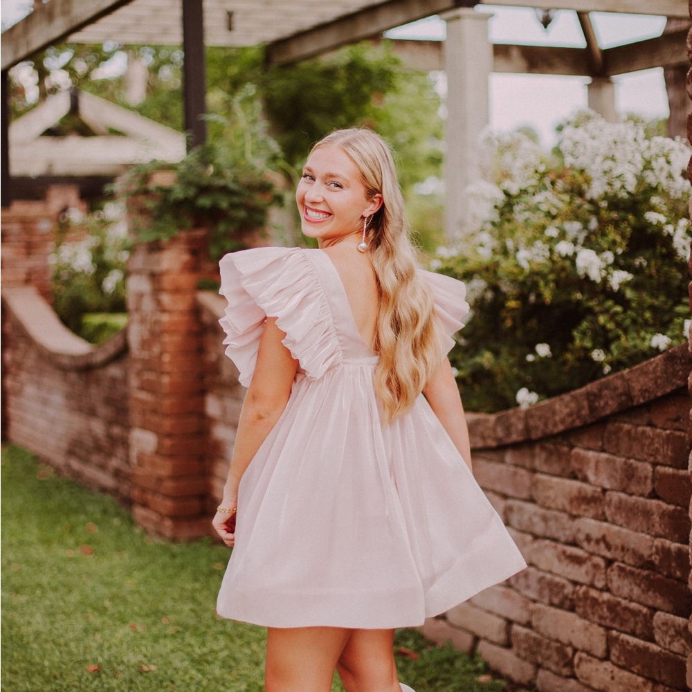NWT Mini metallic babydoll dress